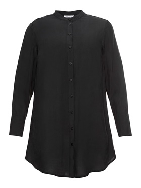 Предлагается с доставкой по почте брендовая удлиненная блузка с мягкими декоративными сборками на спинке в онлайн магазине Апарт