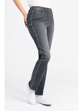 Получить бонусы на джинсы прямые покроя с декоративными молниями на карманах на онлайн выставке Апарт