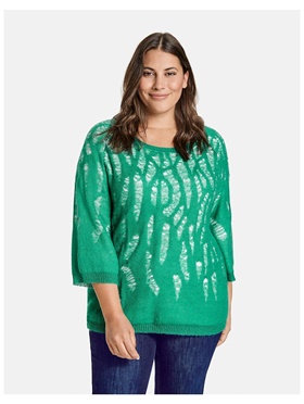 Покупка по доступной цене пуловера с эффектным 3-D принтом на выставке Апарт