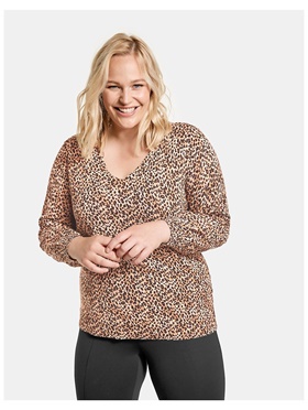 Получить бонусы на пуловер с эффектным леопардовым принтом на онлайн витрине Апарт