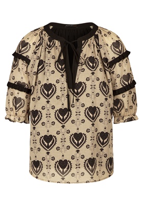 Купить с доставкой на дом летнюю блузку APART из хлопка в стиле бохо на онлайн витрине Апарт