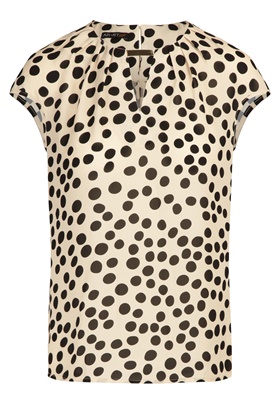 Продается дешево брендовая стильная блузка APART в крупный черный горох на выставке Апарт