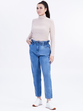 Купить по доступной цене джинсы APART в стиле mom fit в интернет-магазине Апарт
