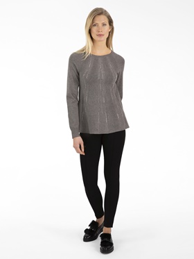 Предлагается брендовый мягкий пуловер APART с круглым вырезом горловины на онлайн выставке Апарт