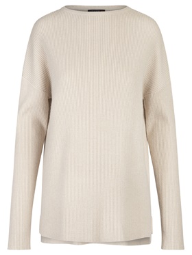 Купить с доставкой по Москве пуловер из кашемира с маленькими разрезами в интернет-магазине Апарт