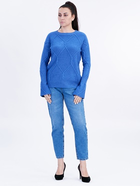 Получить бонусы за покупку оригинального стильного пуловера APART с круглым вырезом горловины в интернет-магазине Апарт