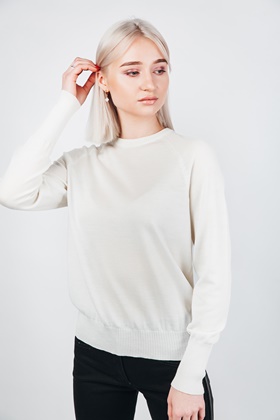 Покупка с доставкой наложенным платежом пуловера с круглым воротом APART из мериносовой шерсти в онлайн магазине Апарт