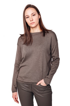 Купить по специальной цене зимний пуловер с манжетой внизу в интернет-магазине Апарт