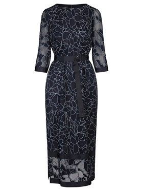 Покупка темного платья с разрезом с застежкой сзади в интернет-магазине Апарт