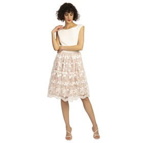 Приобрести праздничное платье APART из сочетания двух тканей в онлайн магазине Апарт