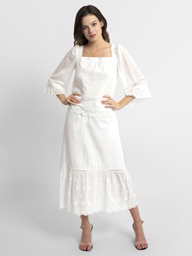 Покупка А-образной юбки с декоративными сборками в интернет-магазине Апарт