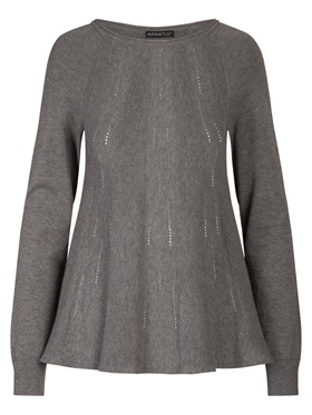 Предлагается брендовый мягкий пуловер APART с круглым вырезом горловины на онлайн выставке Апарт