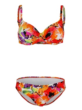 Покупка купальника бикини с ярким цветочным принтом в онлайн магазине Апарт