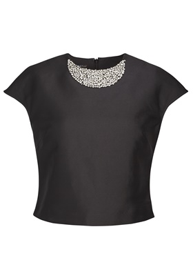 Приобрести по выгодной цене укороченную блузку с застежкой сбоку в интернет-магазине Апарт