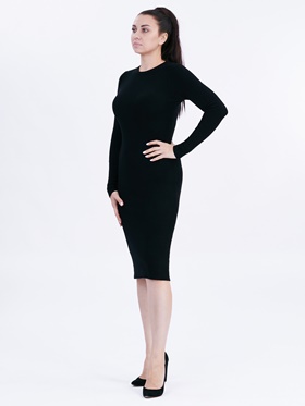 Покупка с гарантией доставки красивого классического платья APART облегающей формы на онлайн выставке Апарт