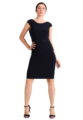 Купить по сниженной цене демисезонное платье с широким поясом в интернет-магазине Апарт