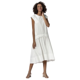 Оформить покупку летнего платья с непрозрачной подкладкой из мягкой натуральной ткани хлопка в аутлете магазина Апарт