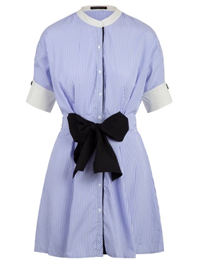 Покупка со скидкой платья рубашки с притачным поясом и резинкой сзади в магазине Апарт