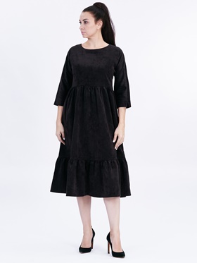 Приобрести с доставкой по России роскошное платье APART из вельвета в онлайн магазине Апарт