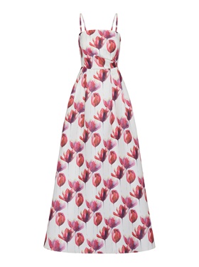 Покупка по доступной цене расширенного внизу платья с подкладкой из тонкой искусственной ткани на выставке Апарт