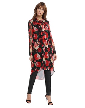 Купить по выгодной цене многоцветную блузку с втачным воротником в интернет-магазине Апарт