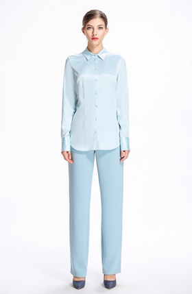 Купить с гарантией доставки прилегающую блузку с широкими манжетами в интернет-магазине Апарт