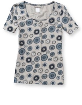 Купить выгодно прямую блузку с круглым вырезом с одинарной отстрочкой и подгибкой в интернет-магазине Апарт