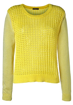 Приобрести полуприлегающий пуловер с эластичной манжетой внизу на рукаве в аутлете магазина Апарт