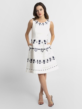 Купить недорого коктейльное платье со скошенными карманами в интернет-магазине Апарт